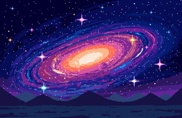 Pixel Galaxy background