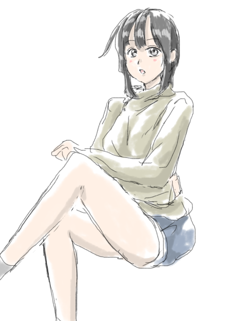 足組む女の子