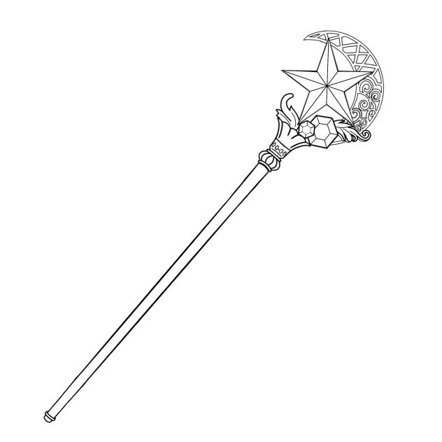 celestial Magic star Wand 1 (outline) - ibisPaint