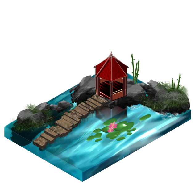 Chinese pavilion(isometric)
