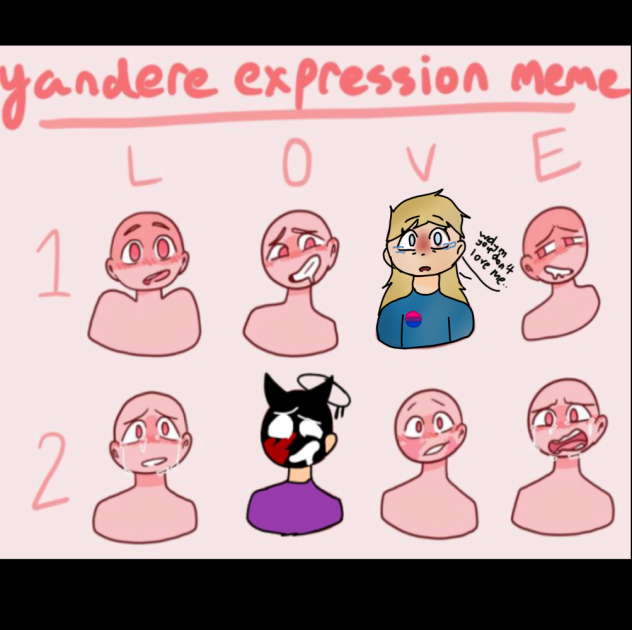 Yandere expression meme