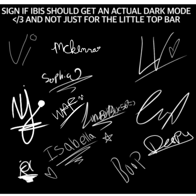 Sign this for dark mode in ibis