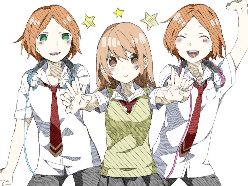 塗らせていただきました【双子&転校生ちゃん】 - ibispaint