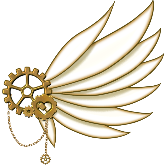 Wing hair pin heart
