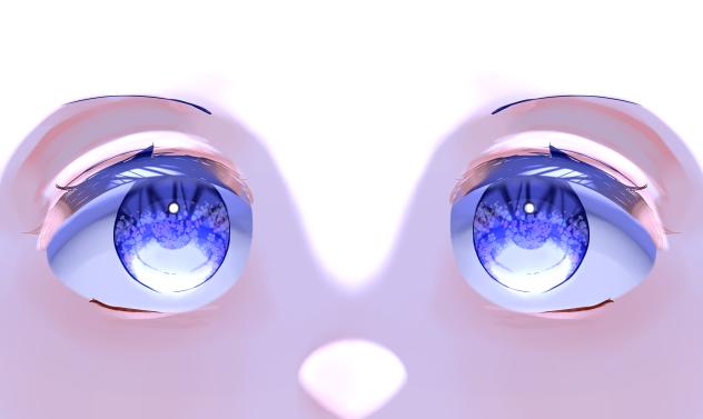 目の練習中