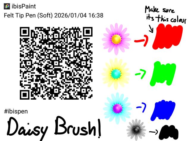 Pink Daisy brush