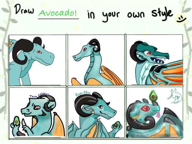 Avocado Dragon collab - ibisPaint