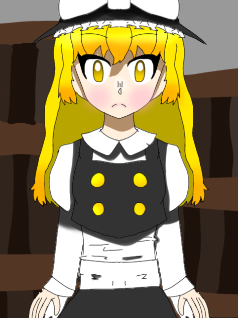 こちらにマスタースパークを撃ってくる魔理沙