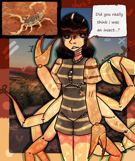 Drawing a Scorpion Girl