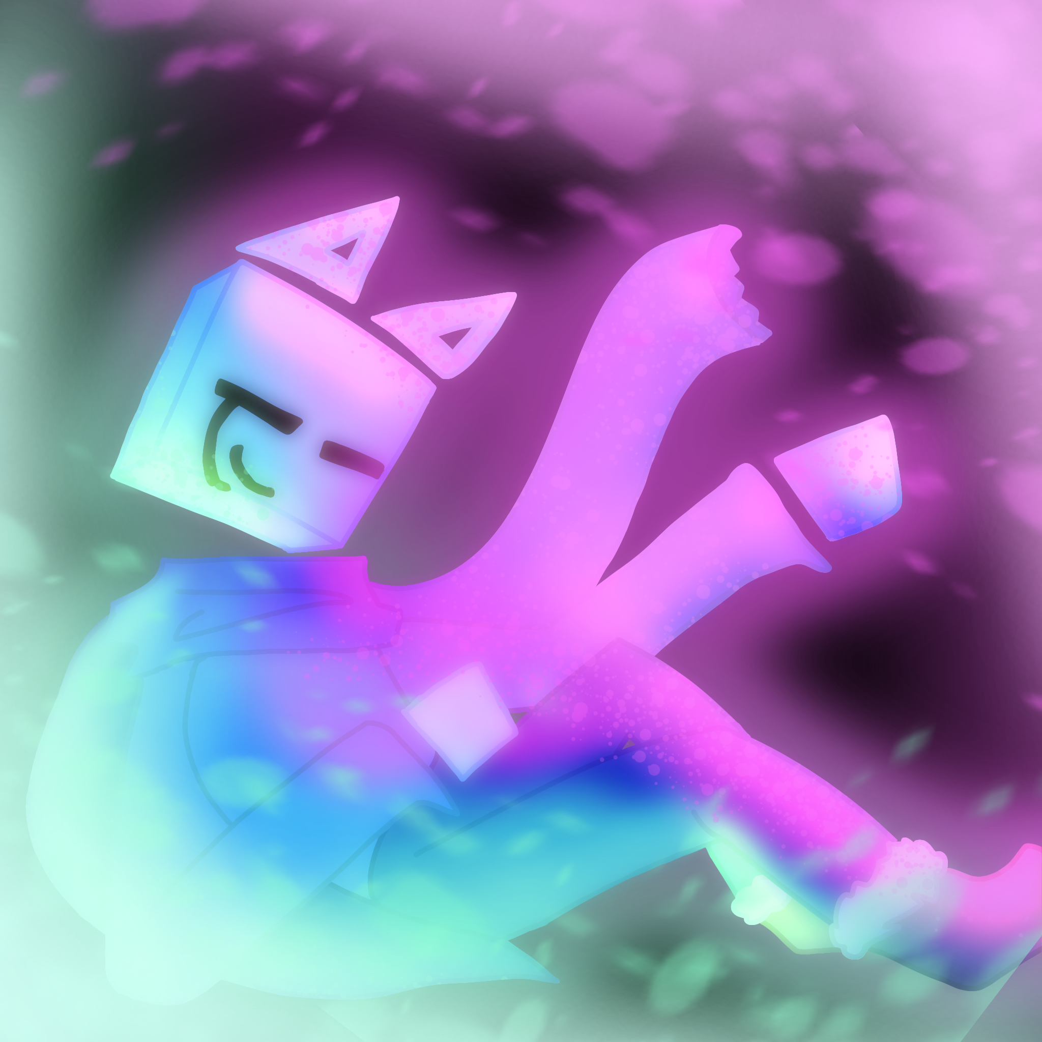 Cube and the Lights - ibisPaint