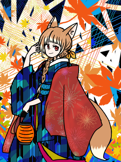 紅葉と狐の片割れ＜暗＞