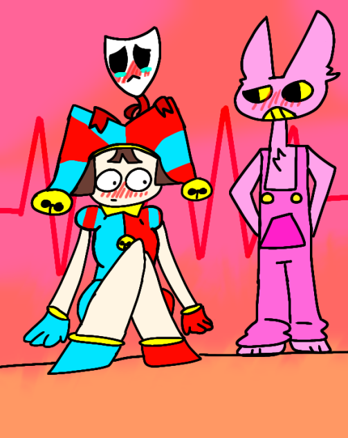 pomni, jax and gangle