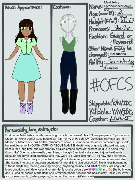 Character sheet for “Overflow”