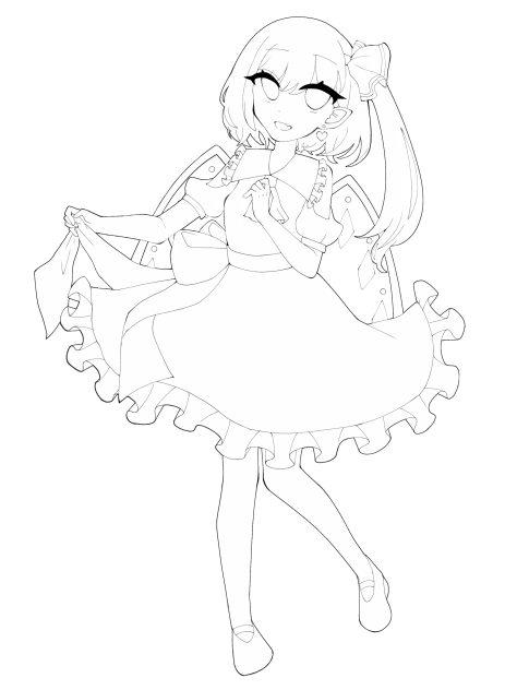 よそ行きなフランちゃん 線画！ - ibisPaint