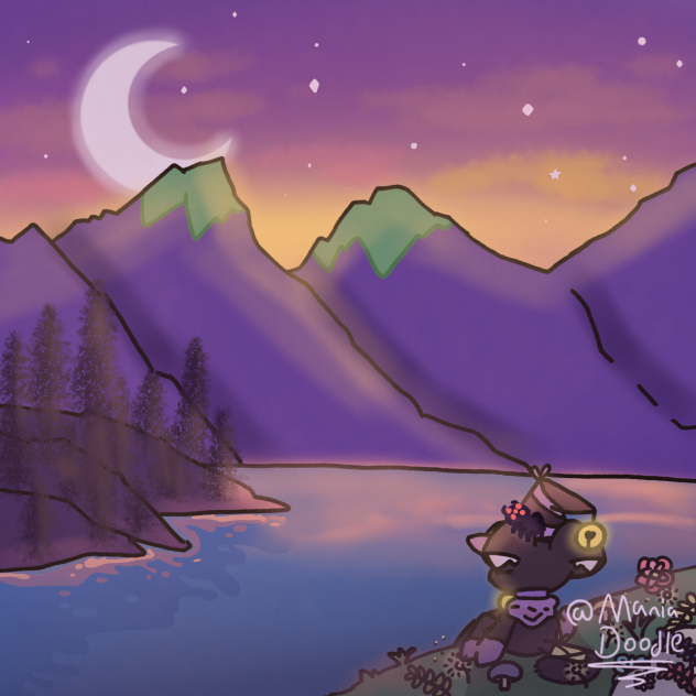 Another landscape! 🖼 🐈‍⬛🪄🌙