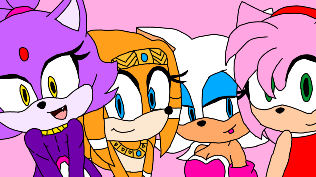 Rouge,Blaze,Tikal,And Amy