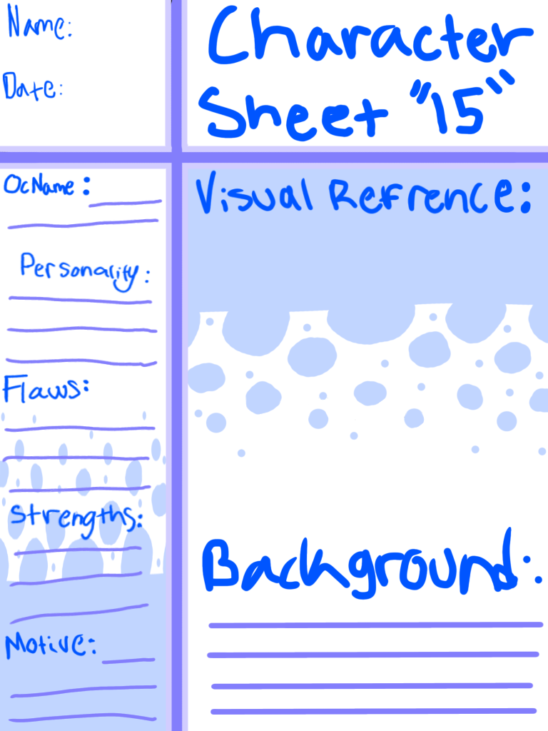 Character sheet for short stories - ibisPaint