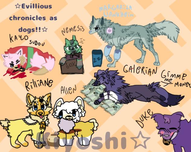 Evillious chronicles as doggos =3