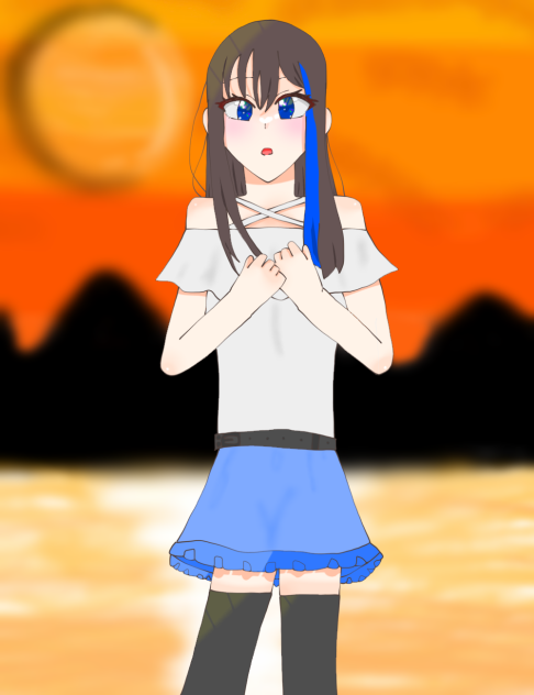 夕日