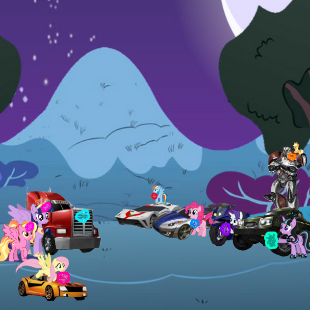 Mane Seven and the autobots and Luster