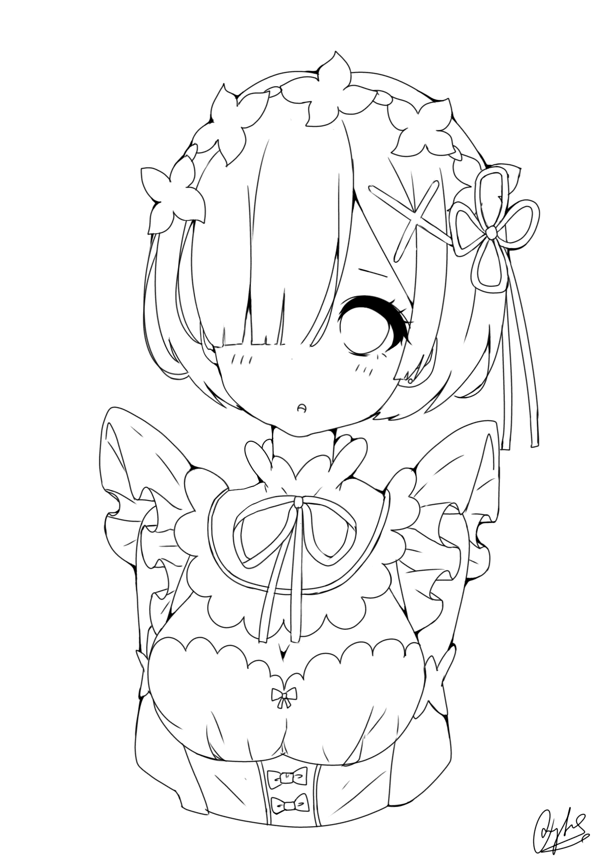 cách mà mình vẽ Rem trong ibis paint x - ibisPaint