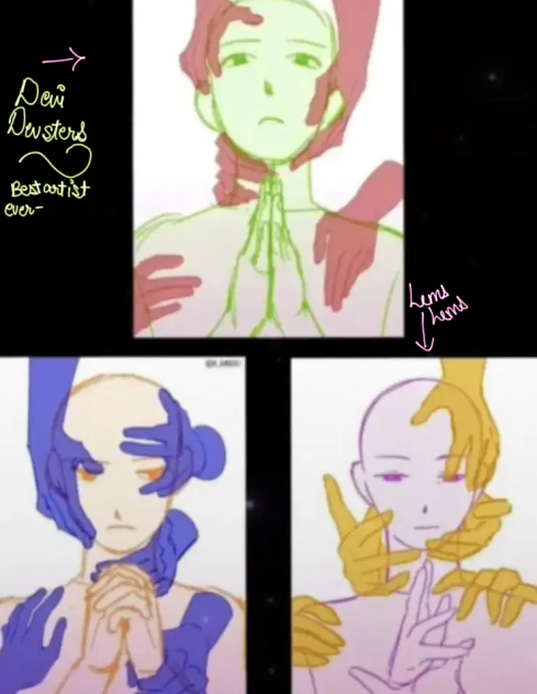 3 ARTISTS AND 3 BASES 🍡💜💛💚✨