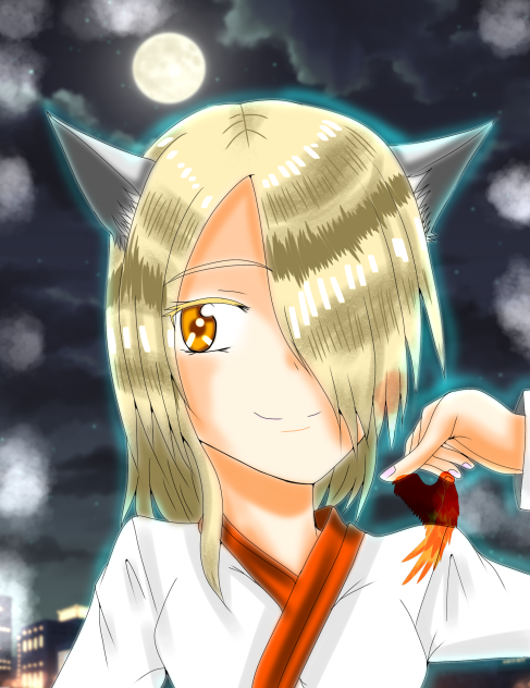 手元に羽