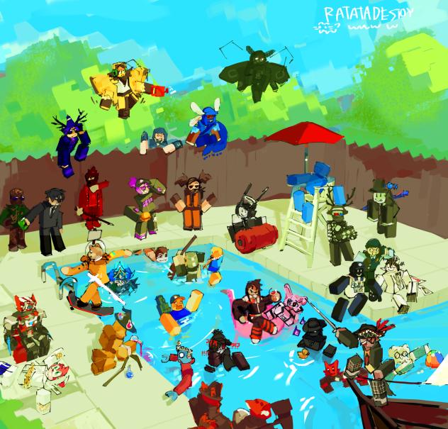A lovely Roblox pool day