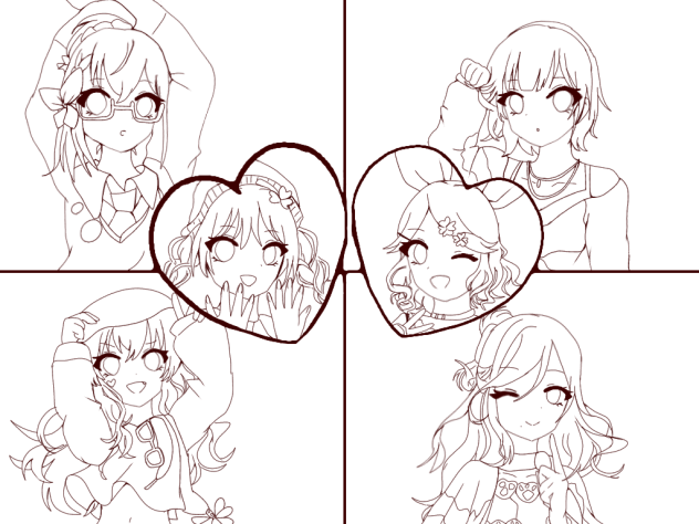 ZOZOコラボ モモジャン 線画