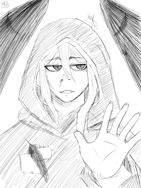 Sketch of my oc Alex Crowthyr