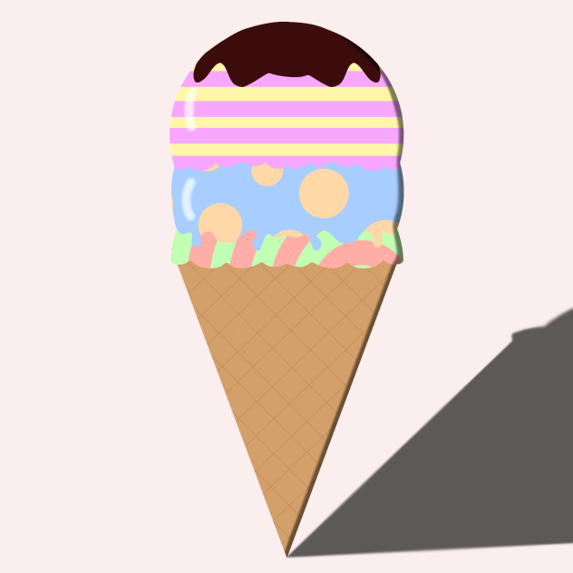 compliments (colors) ice cream