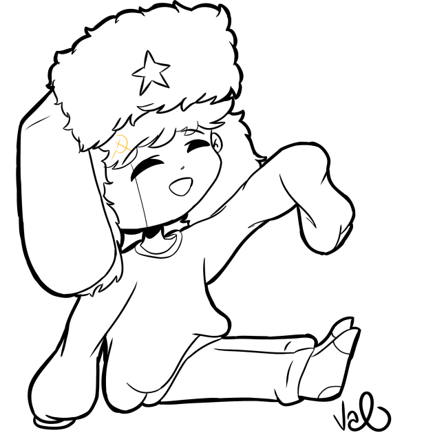 Baby Russia lineart!