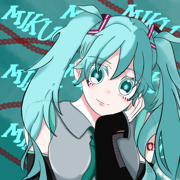 初音ミク　イラスト