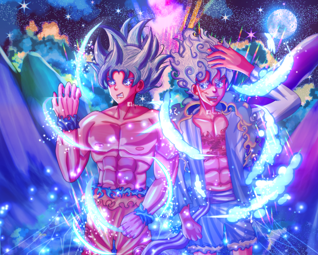 Goku Ultra Instinct and Luffy gear 5