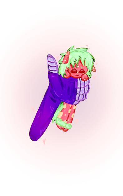 lil strawberry dude held by blue shot