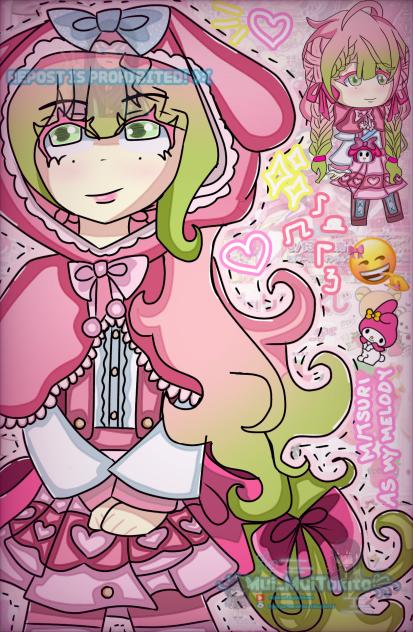 Mitsuri as My melody 🩷💚🎀