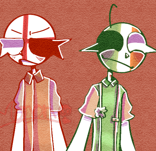 doodle of young Ireland and England ツ