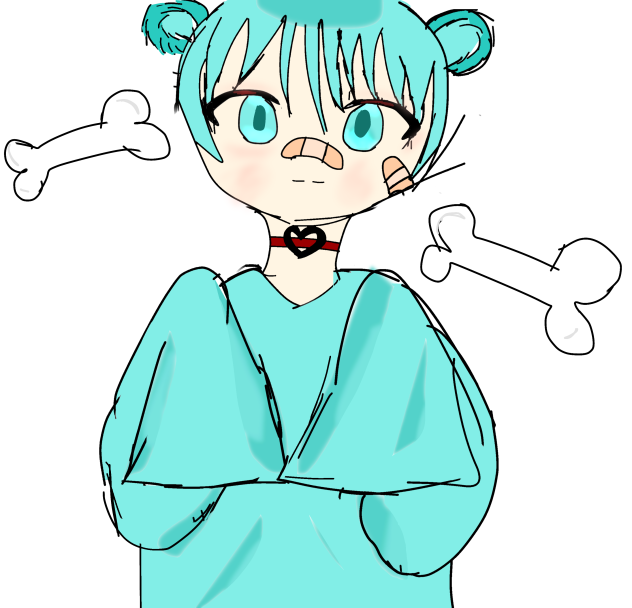 くまちゃん(色付き)(なんで骨があるんだ