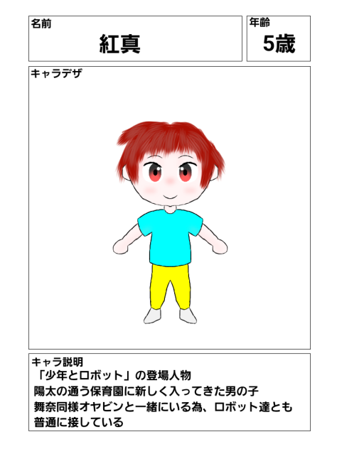 キャラ説明イラスト　紅真