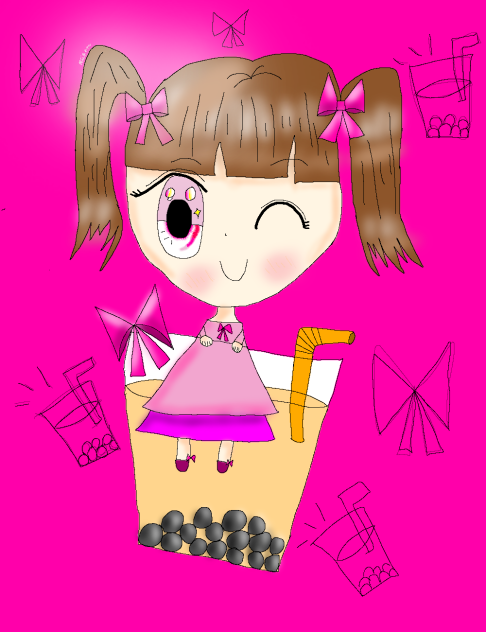 タピオカに入っちゃった！🧋🎀