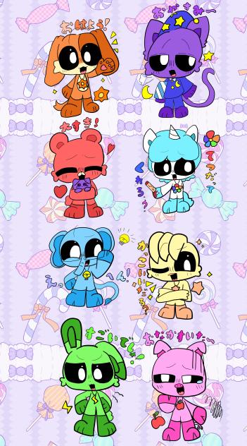 ポッピープレイタイムのスマイリングクリッターズスタンプ