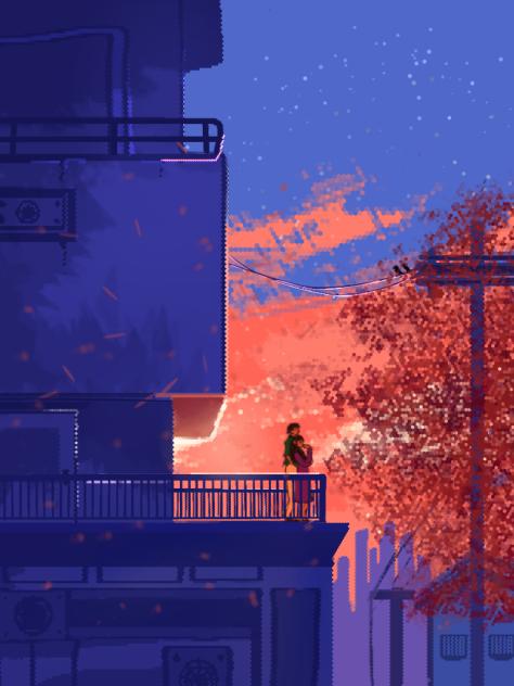 sunset view - ibisPaint