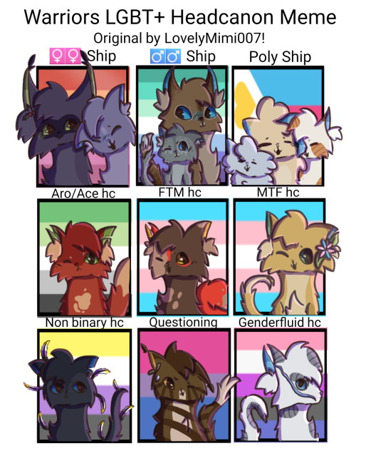 Warriors LGBT+ Headcanon Meme