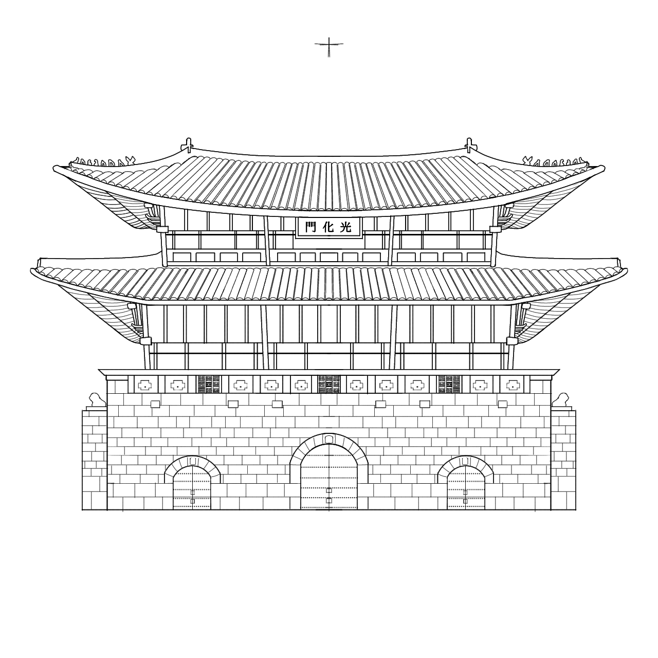 Gwanghwamun Gate - ibisPaint