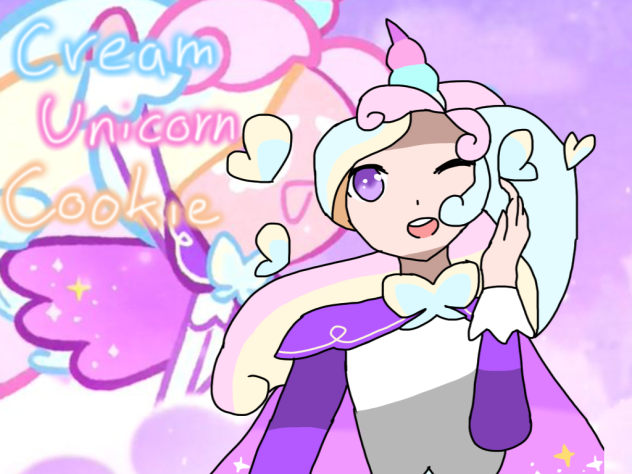 Cream Unicorn Cookie