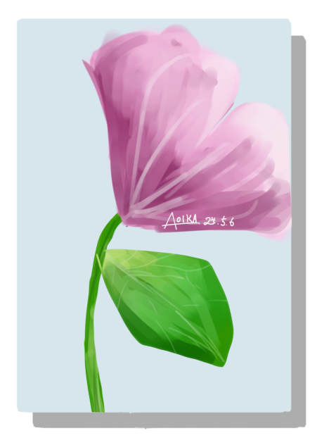 ハートからできた花