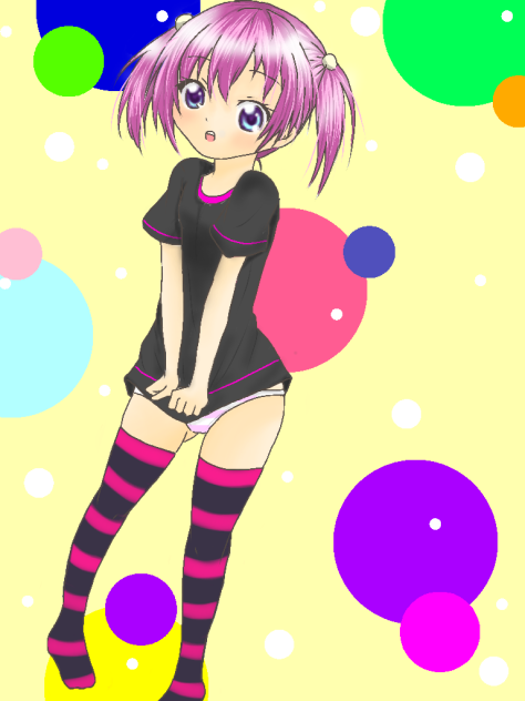 縞ニーソ