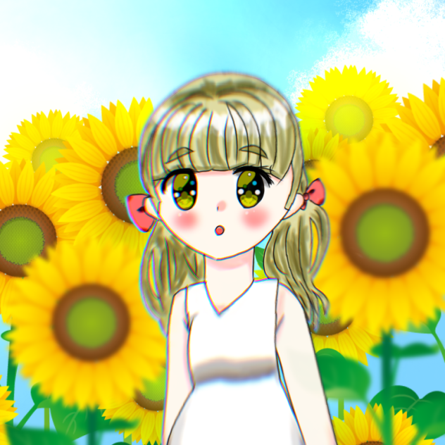 ひまわりの影