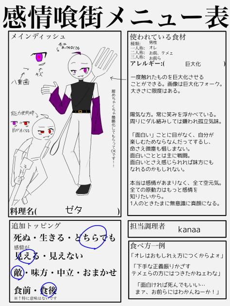 キャラ募参加失礼します⋯！