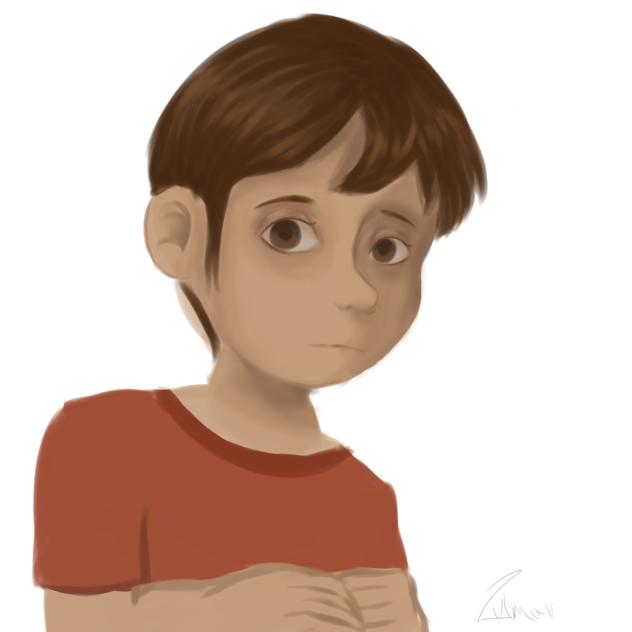 Boy in the orange shirt